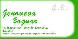 genoveva bognar business card