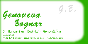 genoveva bognar business card